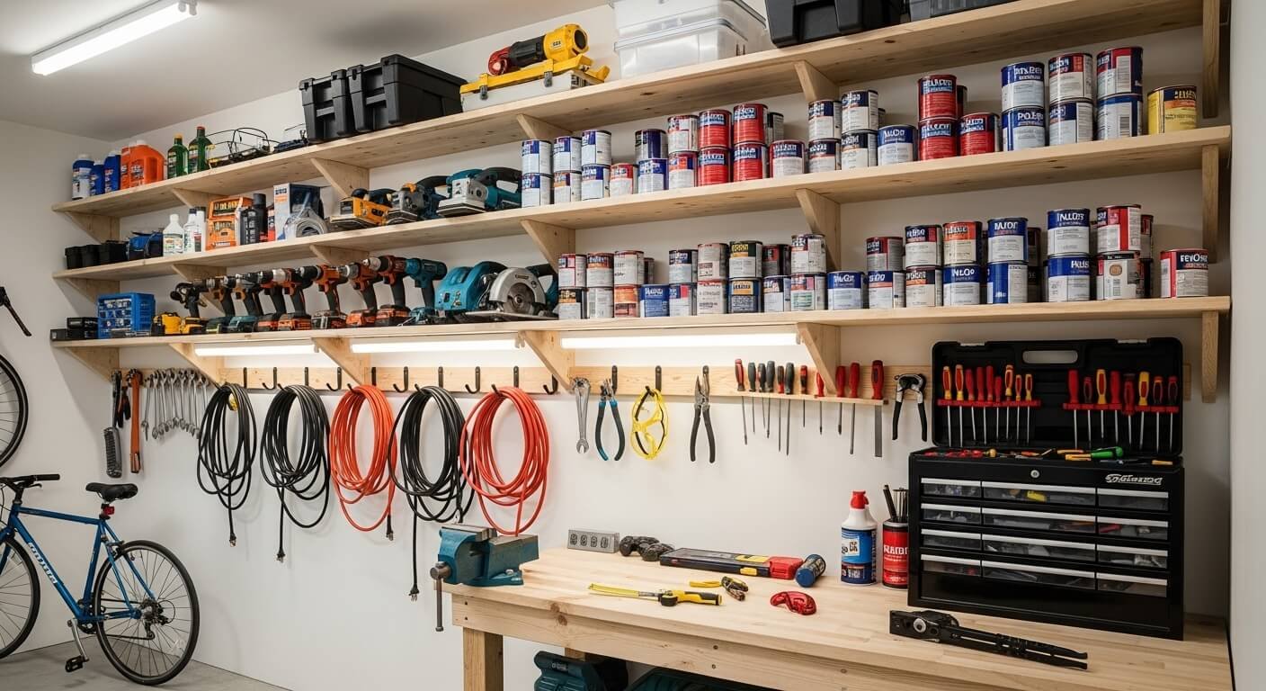 How to Build Garage Shelves That Hold Heavy Tools and Last Forever