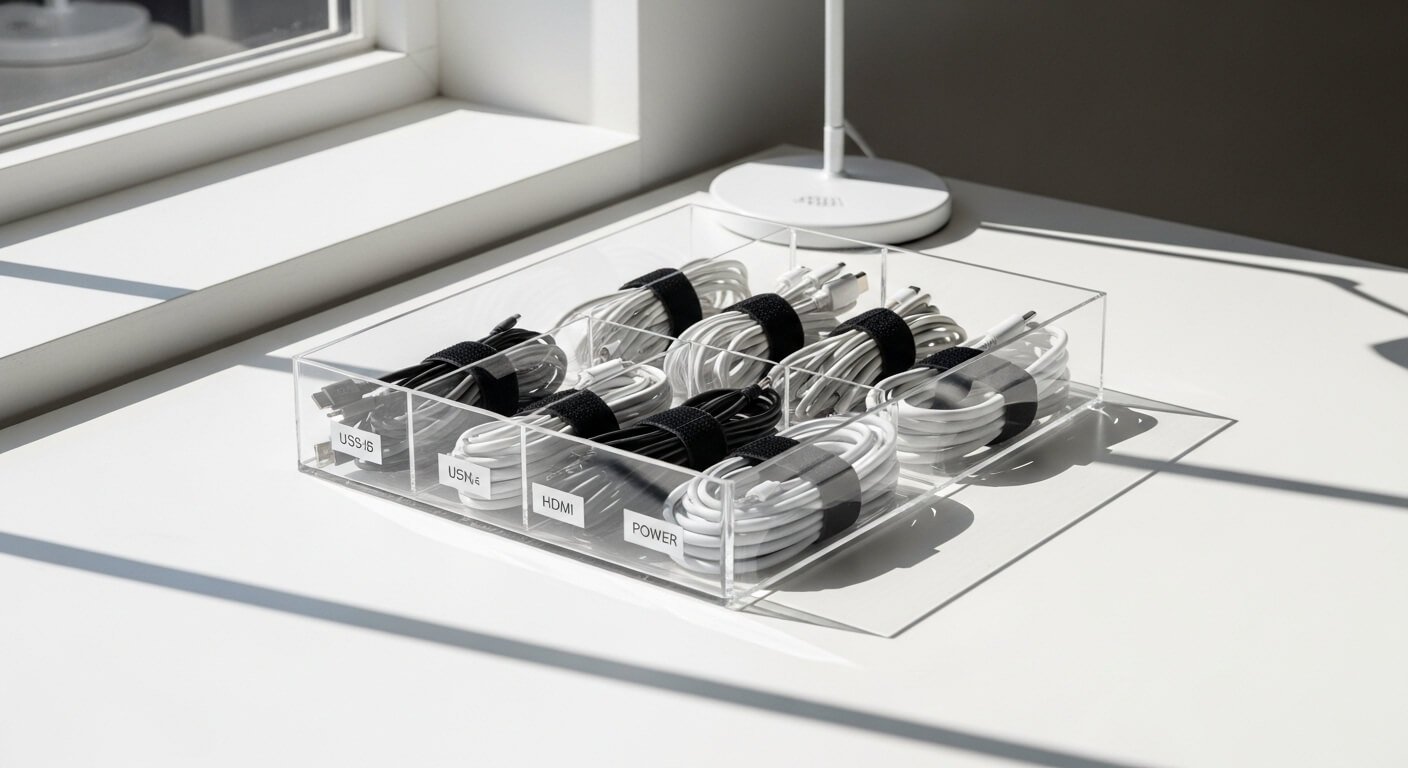 How to Organize Cords and Cables to End Tangled Mess Forever