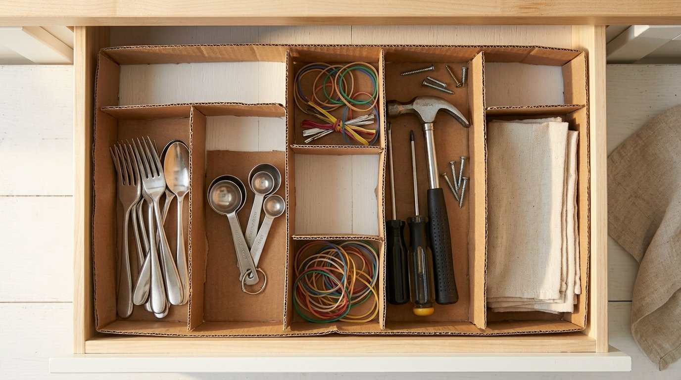 How to Make Drawer Organizers With Cardboard in Under 30 Minutes