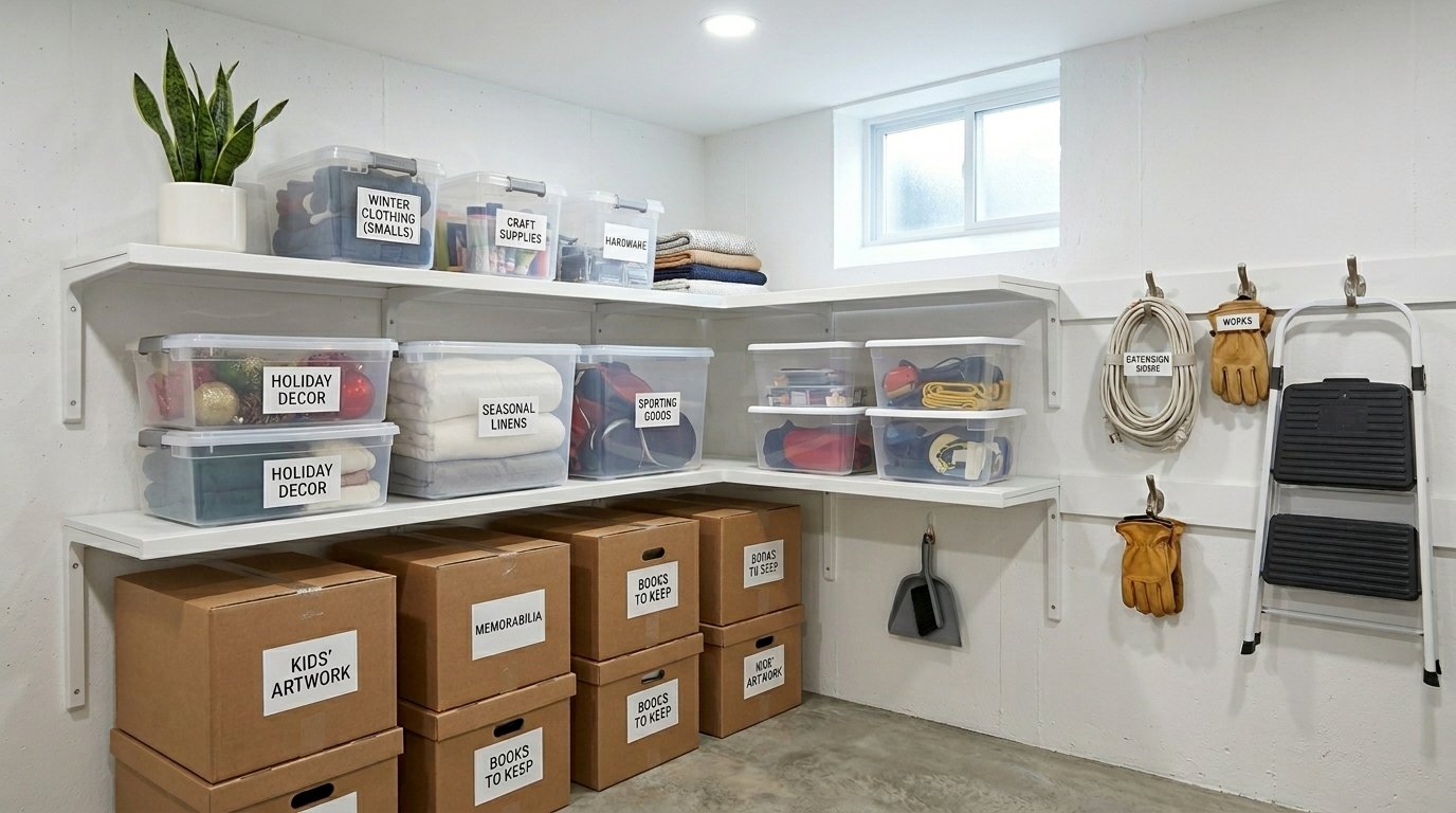 How to Organize Basement Storage to Reclaim Usable Living Space