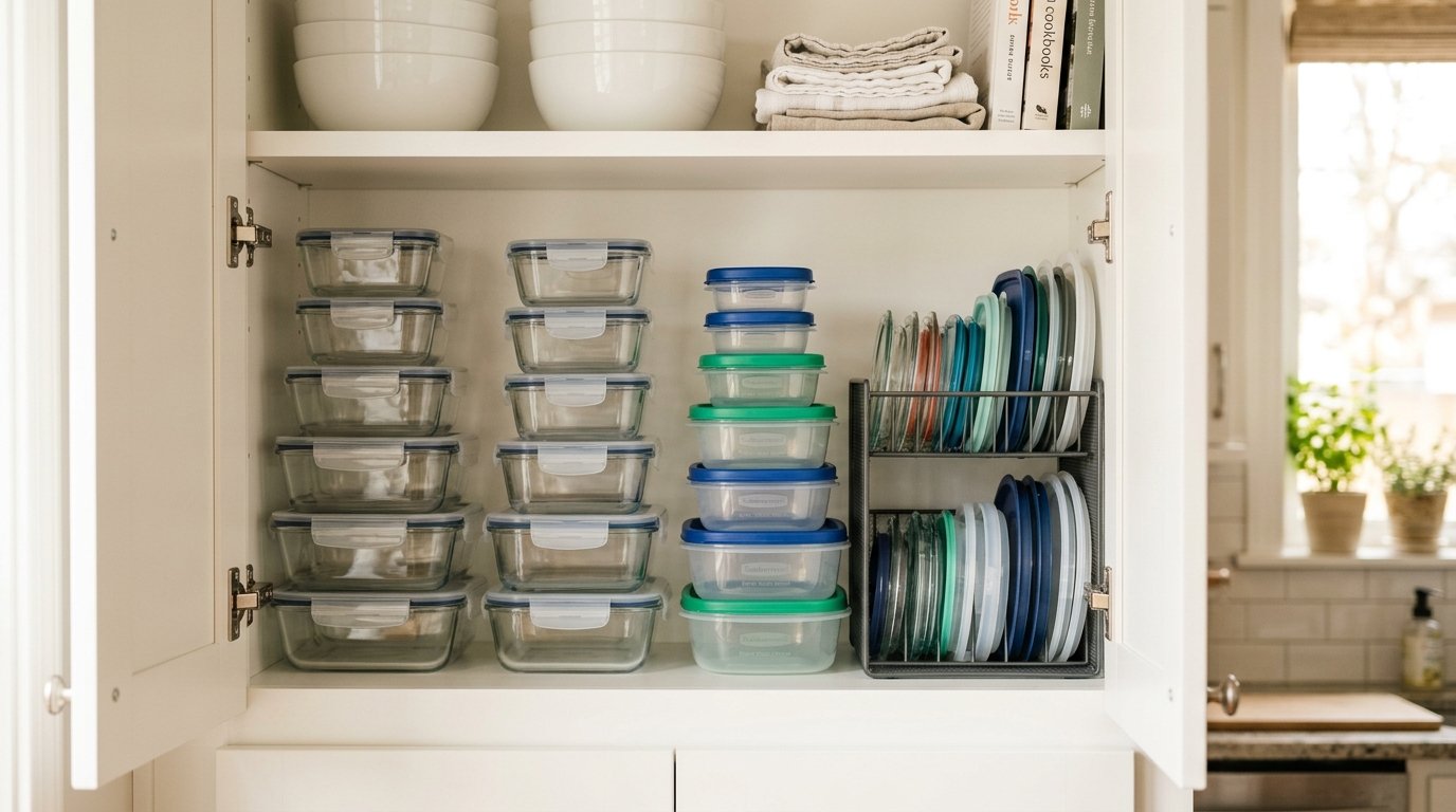 How to Organize Food Containers and Lids So They Actually Match