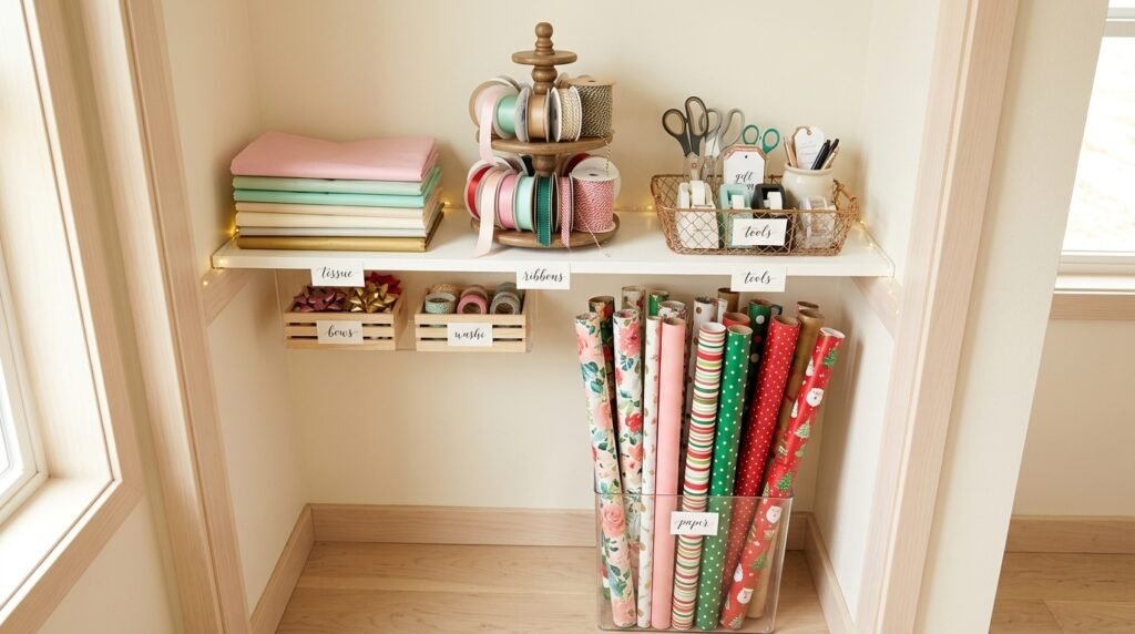 How to Organize Gift Wrap and Supplies for Last-Minute Wrapping