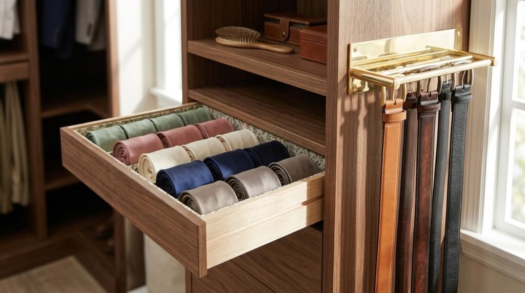 How to Organize Belts and Ties Without Wrinkles or Creases