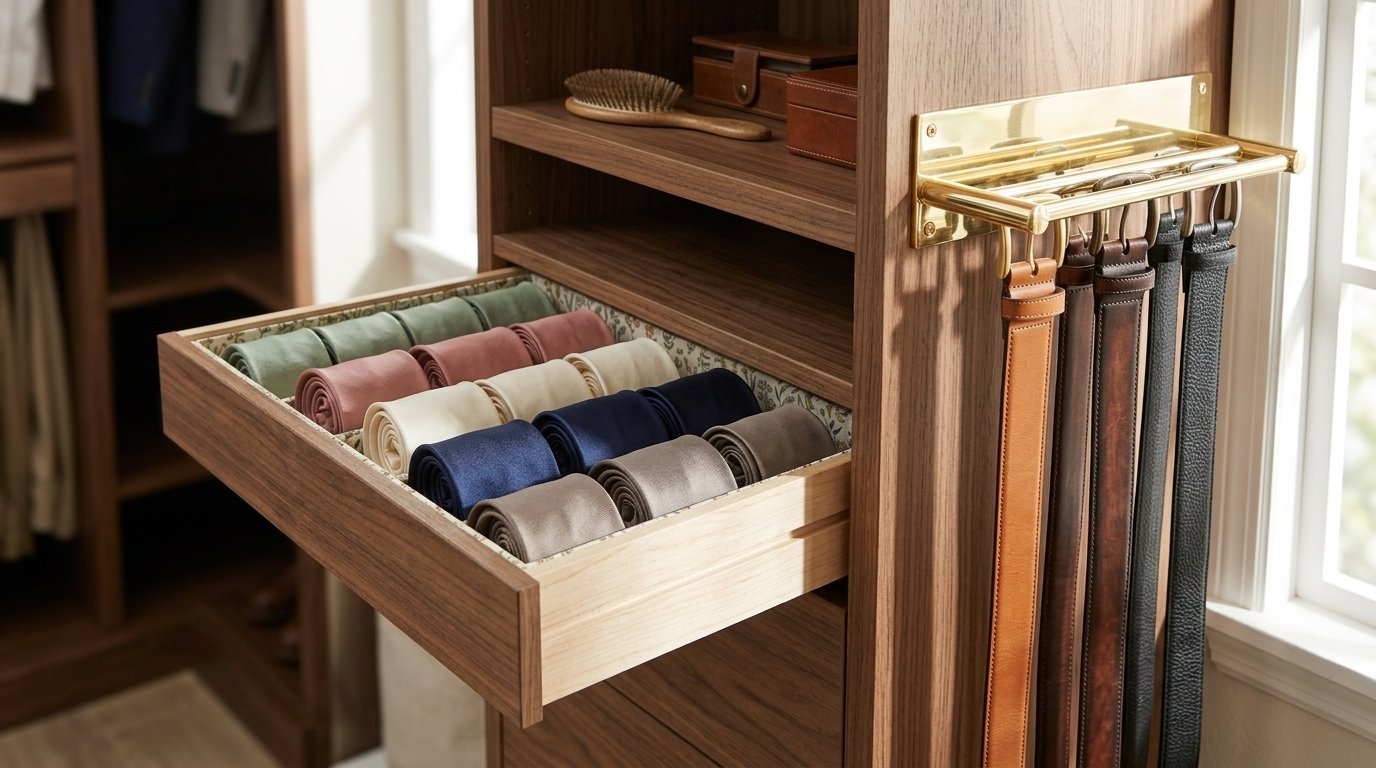 How to Organize Belts and Ties Without Wrinkles or Creases