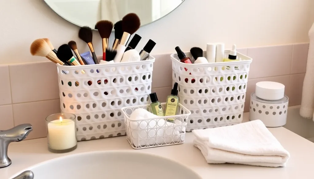 How to Make a Bathroom Organizer From Simple Dollar Store Finds